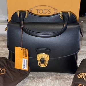 Tod’s Womens Black Shoulder Bag With Tags