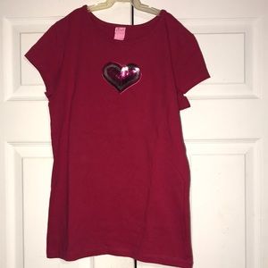 Girl’s Sequined Heart Top