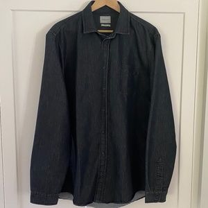 Men's Frank & Oak Black Denim Button Down - NWOT