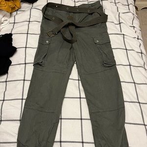 Cargo jogger pants with belt size small