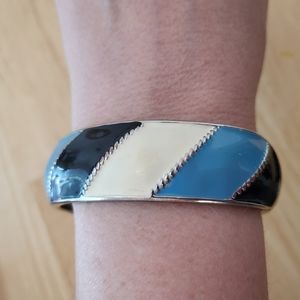 5 for $25 !!! Hinged Geometric Enamel Bracelet