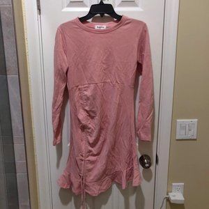 Kaycee Pink Long-Sleeve Dress, Size M