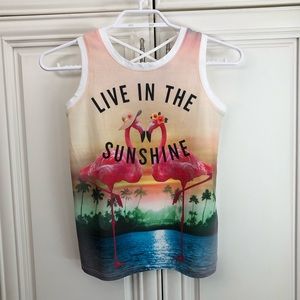 Justice “Live in the Sunshine” girls tank top