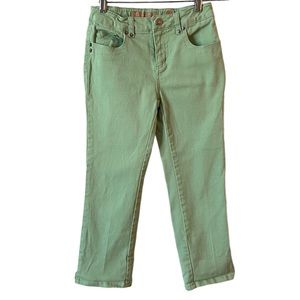 Santana Girls Adjustable Waist Mint Green Jean, size 12