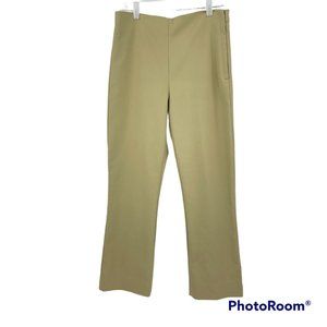 MM Lafleur Pants Tan The Oshima Stretch Leg SlimFit Cropped Side Zip Sz 0