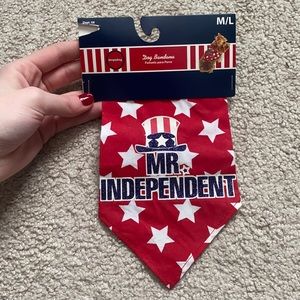 New 4th Of July Mr.Independent Red White And Blue Dog Bandana