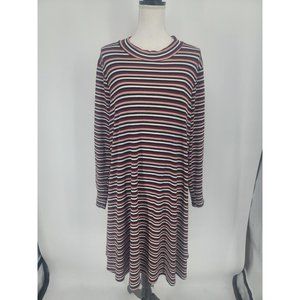 Modcloth Lead to Achieve Striped Long Sleeve Dress Women's 3X