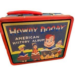 VTG 1998 "HOWDY DOODY" AMERICAN HISTORY ALBUM TIN MINI LUNCH BOX 8" x 6" x 3"