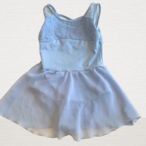 Mirella size 12 skirted leotard blue ballet dance skirt