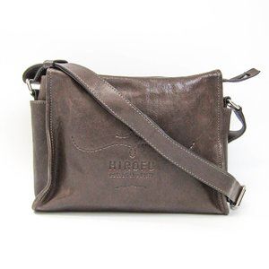 Hirofu Women,Men Leather Shoulder Bag Dark Brown