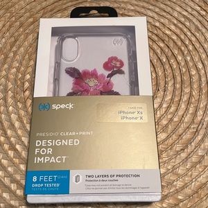 Speck Floral Clear Phone Case Cover iPhone Xs/X