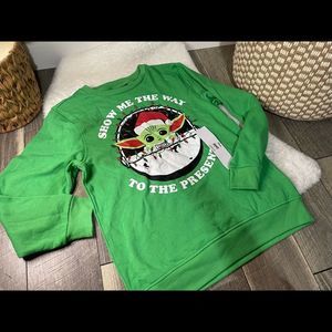 Green Star Wars Baby Yoda Grogu The Child Show Me The Way Presents Sweatshirt