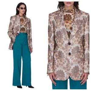 KWAIDAN Editions Floral Vintage Print Double Layered Blazer