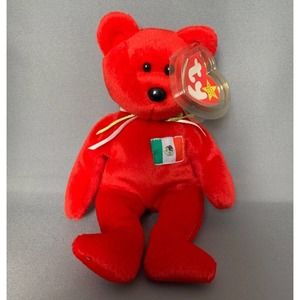 (K8) NWT, 1999, Ty Beanie Baby Osito Bear (Mexico), P.E. Pellets,