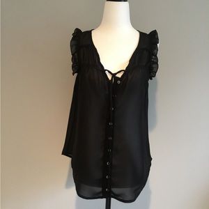 Papaya Black Sleeveless top, Size S