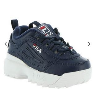 Fila Disruptor 2 navy chunky sneaker shoes baby toddler 7 y2k