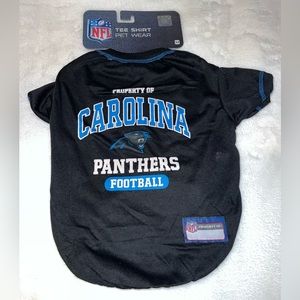 NFL CAROLINA PANTHERS TEE SHIRT PET WEAR DOG SHIRT - NWT MEDIUM 14-18”