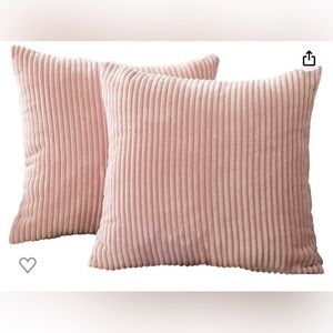 Lalaloom velvet pillow covers set of two dusty rose color