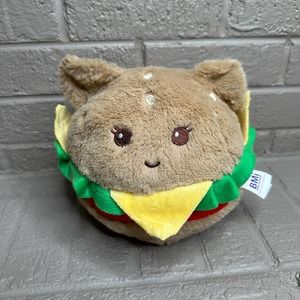 BMI Merchandise Cheeseburger Burger Stuffed Plush Pillow Cat 7" Toy