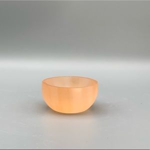 One Red/Orange Small Selenite Bowl - 3” Diameter