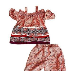 Takara, Boho Style, Top and Bottom Lounge Set, Little Girls (Toddler Size: 4-6)