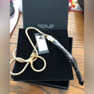 NWT  RACHEL ZOE Gracie Tassel  Gold & Black Necklace  $125