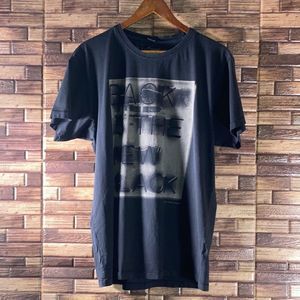 Vintage Pepe Jeans Slim Fit XL Black T Shirt “Back is the new Black”