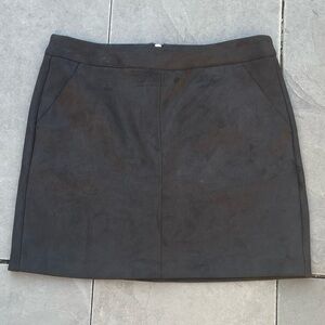 Vero Moda Faux Suede Black Mini Skirt Size M