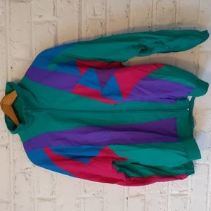 Vintage Bocoo windbreaker in pink, blue, teal