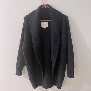 Anthropologie Oversized Shawl Collar Cardigan Black M