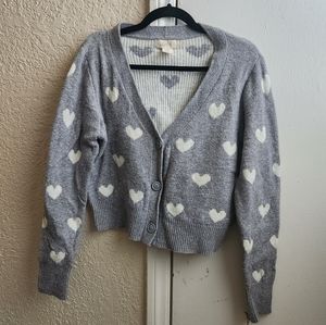 NWOT Kaisley- Heart Button Up Cardigan