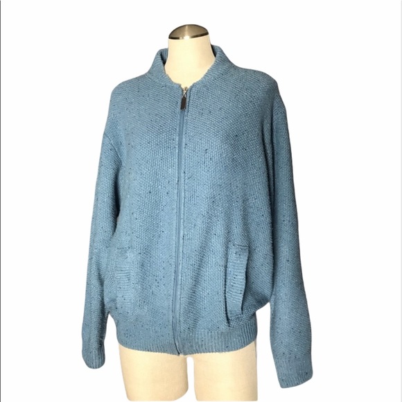 SCANDIA WOODS Lambs Pockets Zippered Sweater Large - Picture 1 of 7