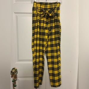 LIKE AN ANGEL Yellow Plaid Pants