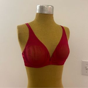 Christian Dior vintage red mesh sexy bra