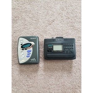 Lot Of 2 Handheld Cassette Players Sony Walkman & Emerson PARTS ONLY