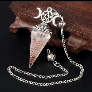 $6 ROSE QUARTZ TRIPLE GODDESS PENDULUM. NEW. $6 IF BUNDLED