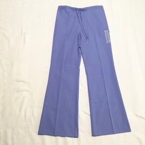 Life Size M Blue Flare Leg Scrub Pants NWT