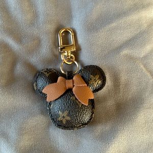 Monogram Minnie Mouse keychain / bag charm