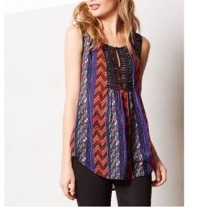 Anthropologie Meadow Rue Nausori Printed Tank Top