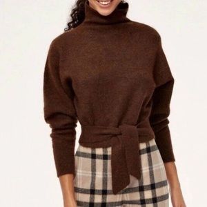 Aritzia Wilfred Lorin Tie Front Sweater Size XS