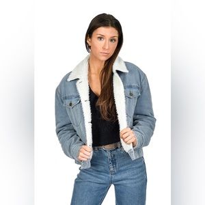 RD Style Demi Crop Sherpa Lined Denim
Jacket