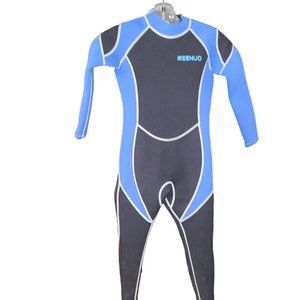 Ireeenuo Youth Wetsuit Neoprene Nylon Unisex Size 10 Water Sports Play Blue