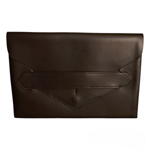 Boldrini Selleria Oversized Black Envelope Clutch