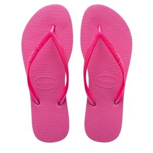 Havaianas Slim Flip Flops Shocking Pink NWT