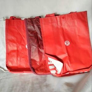 Set of 4 Lululemon Reusable  Shopping Tote Bags