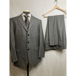 Indochino Mens Suit 43S 39x30 Gray 2 Piece Blazer Sport Coat Jacket Surgeon Cuff