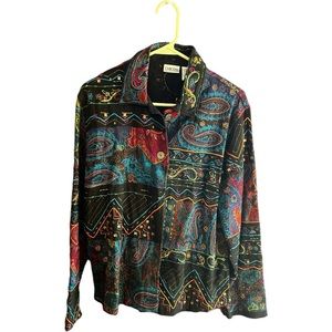 Chico's colorful jacket with sequin design Size 1 (medium/8)