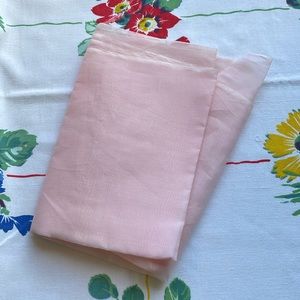 Vintage organdy (ca 1950's) pale dusty pink remnant, 24" x 20"