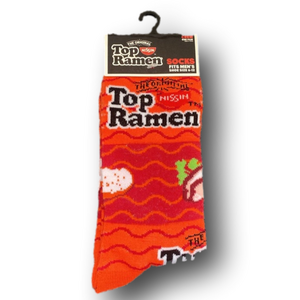 3/$20 Nissin Top Ramen Noodles Funny Novelty Crew Socks - Brand New