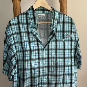 Columbia PFG  Button down plaid shirt